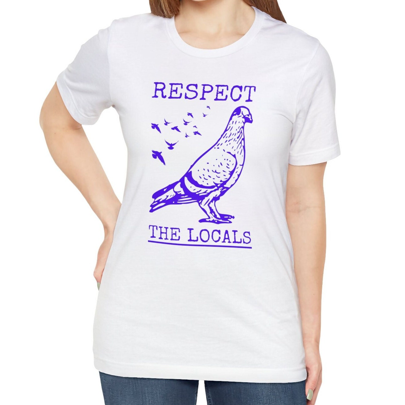 Respect The Locals Pigeon Shirt, Bird Lover