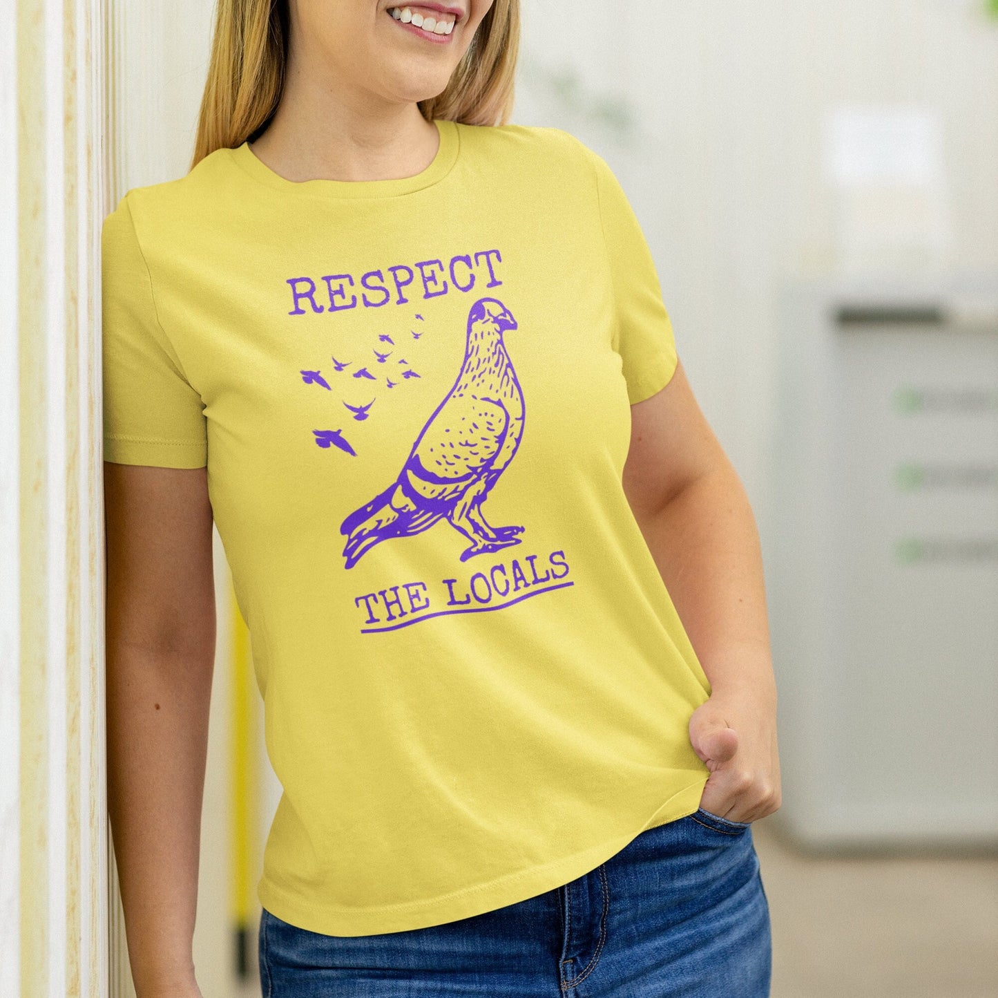 Respect The Locals Pigeon Shirt, Bird Lover