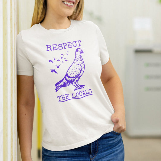 Respect The Locals Pigeon Shirt, Bird Lover