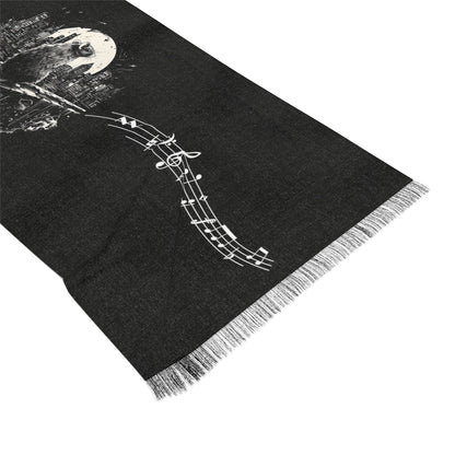 Black City Rat Scarf 27" x 73"