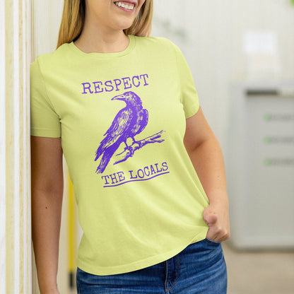 Respect The Locals Raven Shirt, Crow Bird Lover