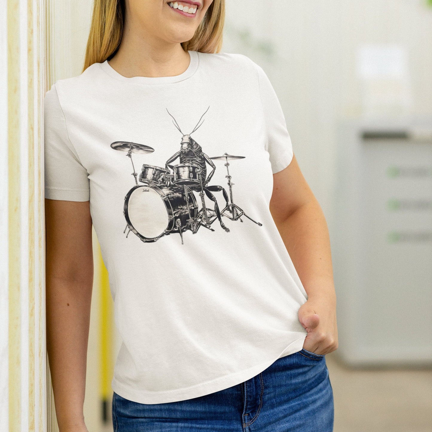 Cockroach Playing Drums Shirt for Drummer