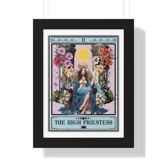 The High Priestess Tarot Card Framed Print Wall Art