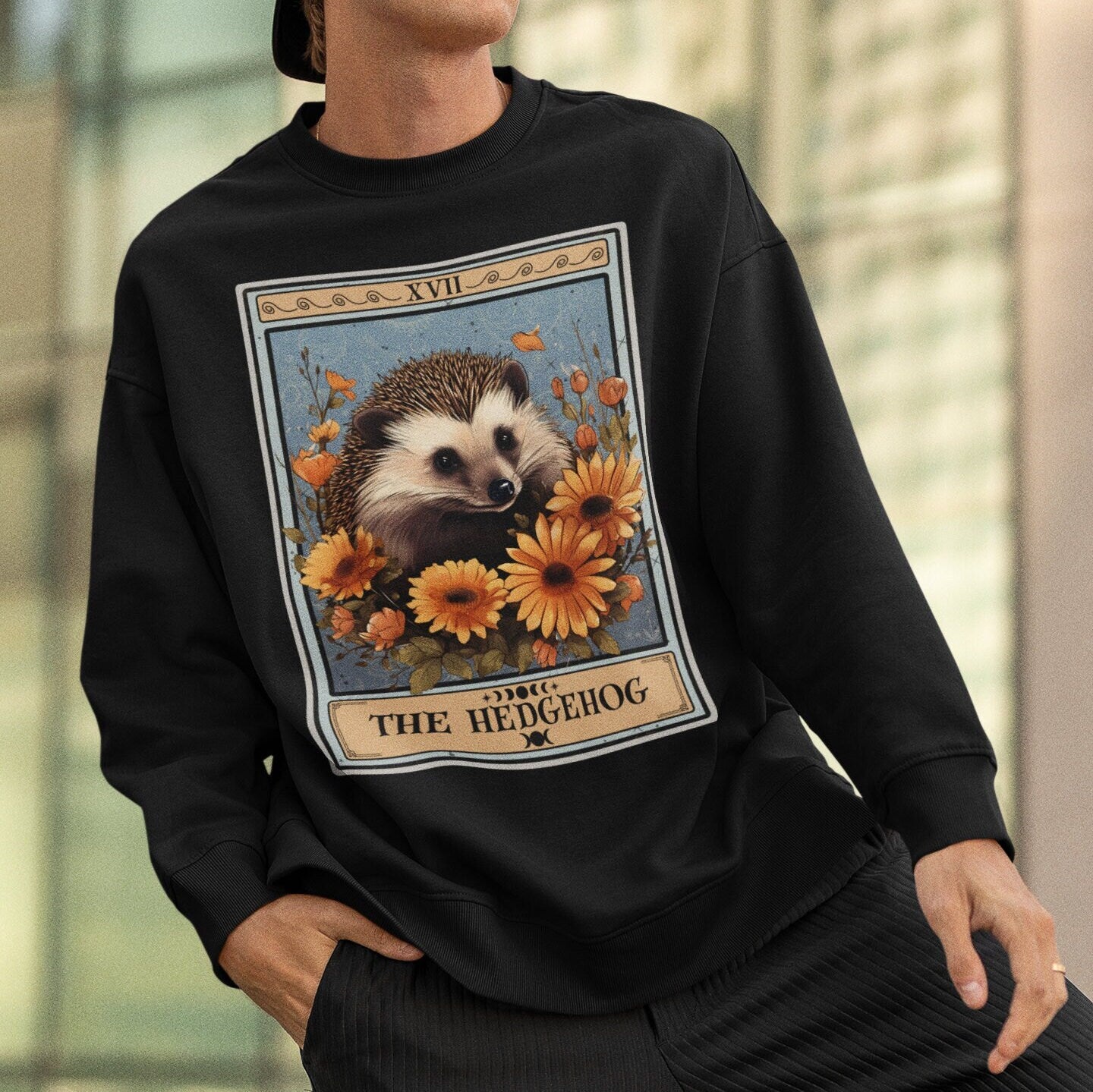 The Hedgehog Tarot Card Sweatshirt, Animal