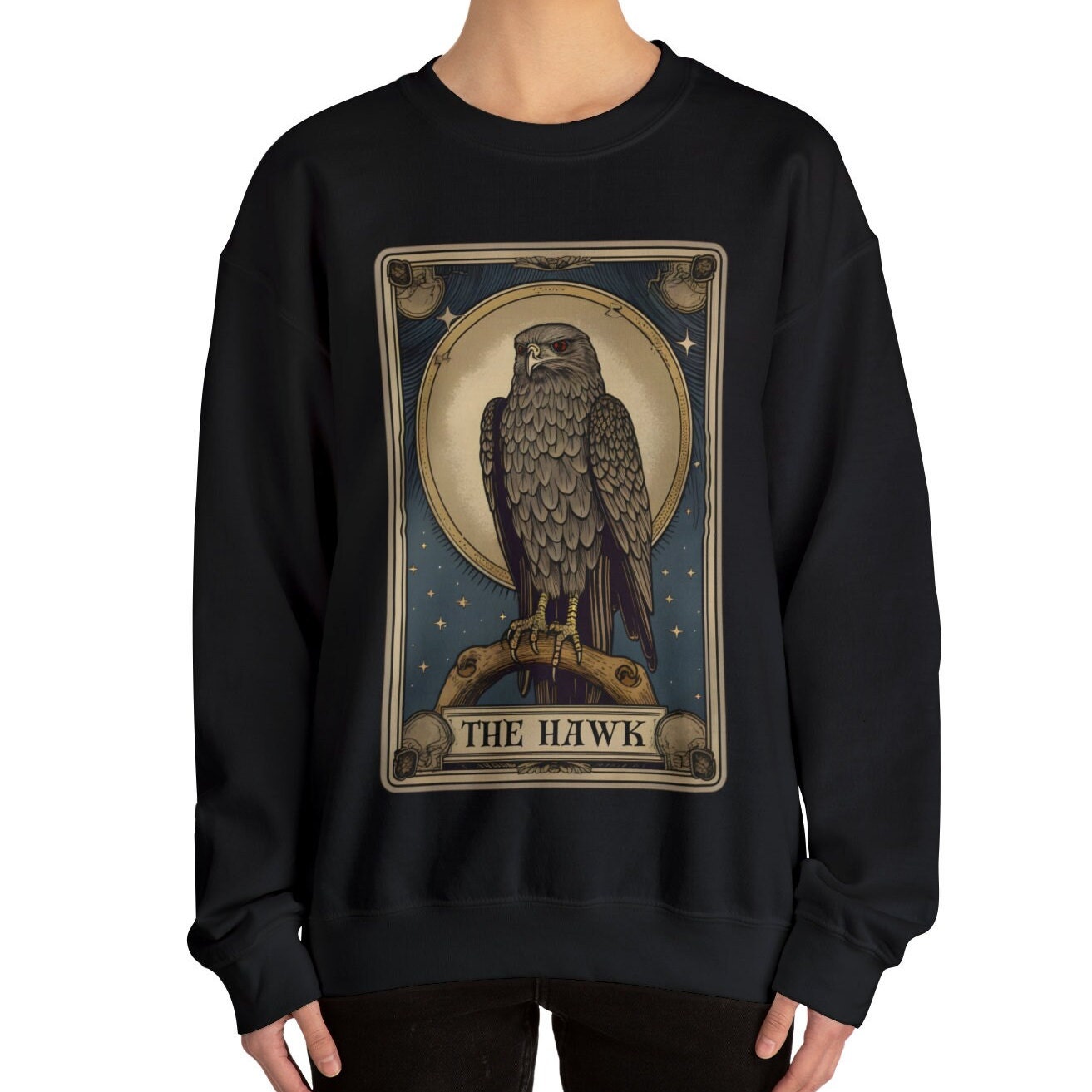 The Hawk Tarot Card Sweatshirt, Birds Of Prey