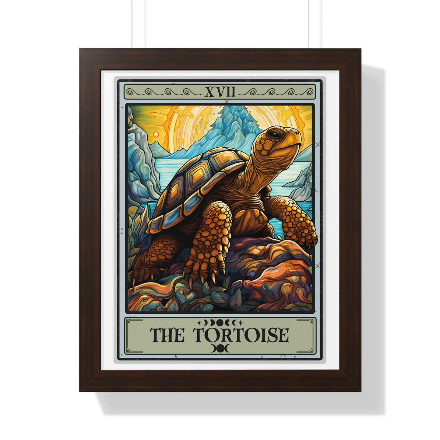 The Tortoise Tarot Card Framed Print Wall Art