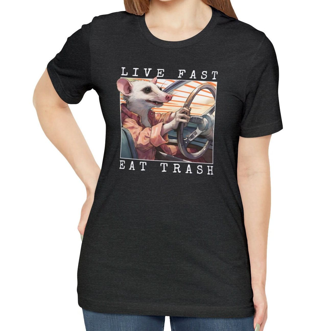 Possum Shirt, Live Fast Eat Trash