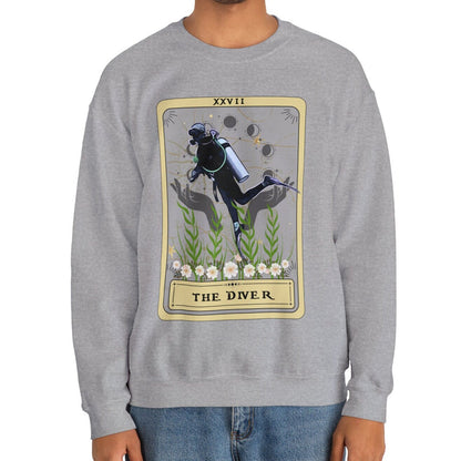 The Diver Tarot Card Sweatshirt, Scuba Diving