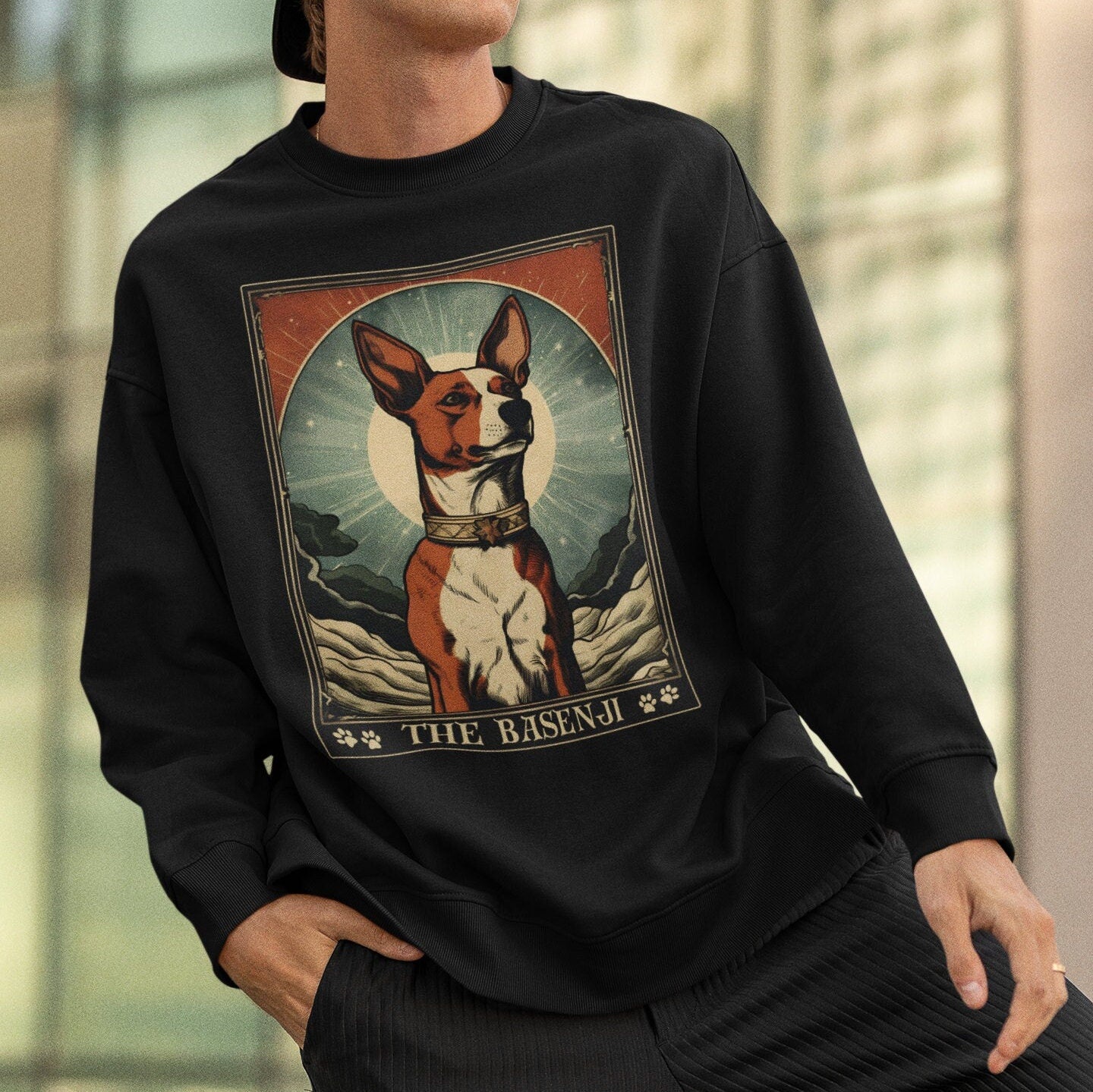 The Basenji Tarot Card Dog Sweatshirt