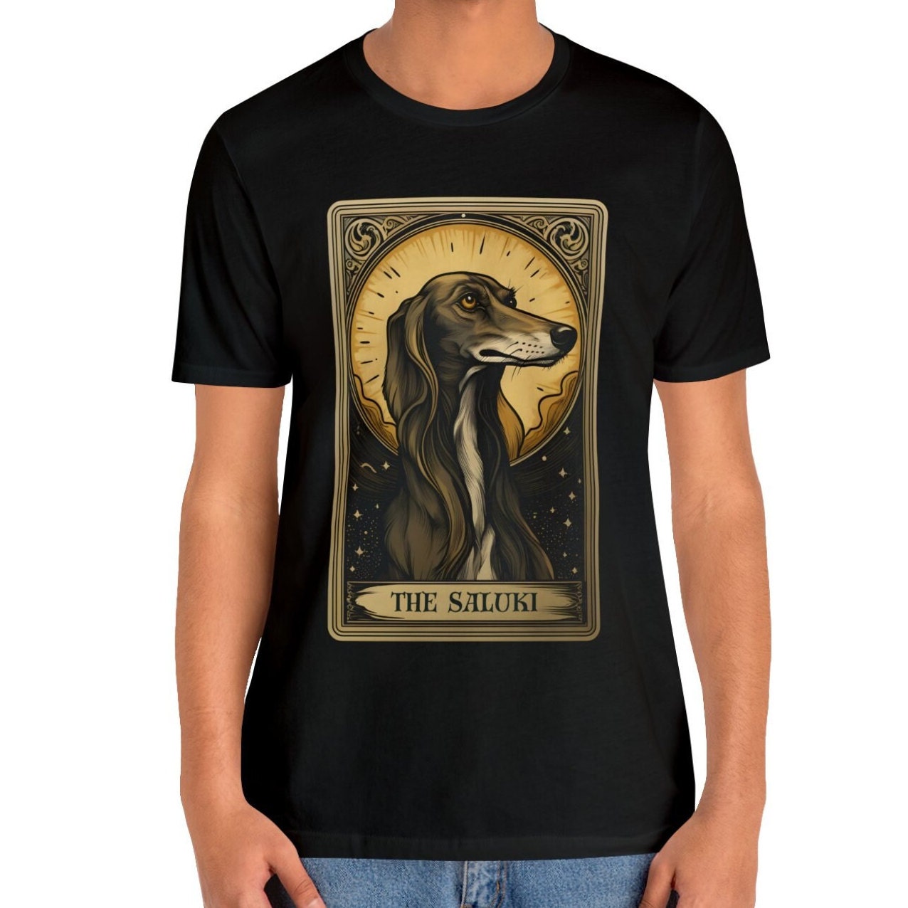 The Saluki Tarot Card Shirt, Saluki Dog