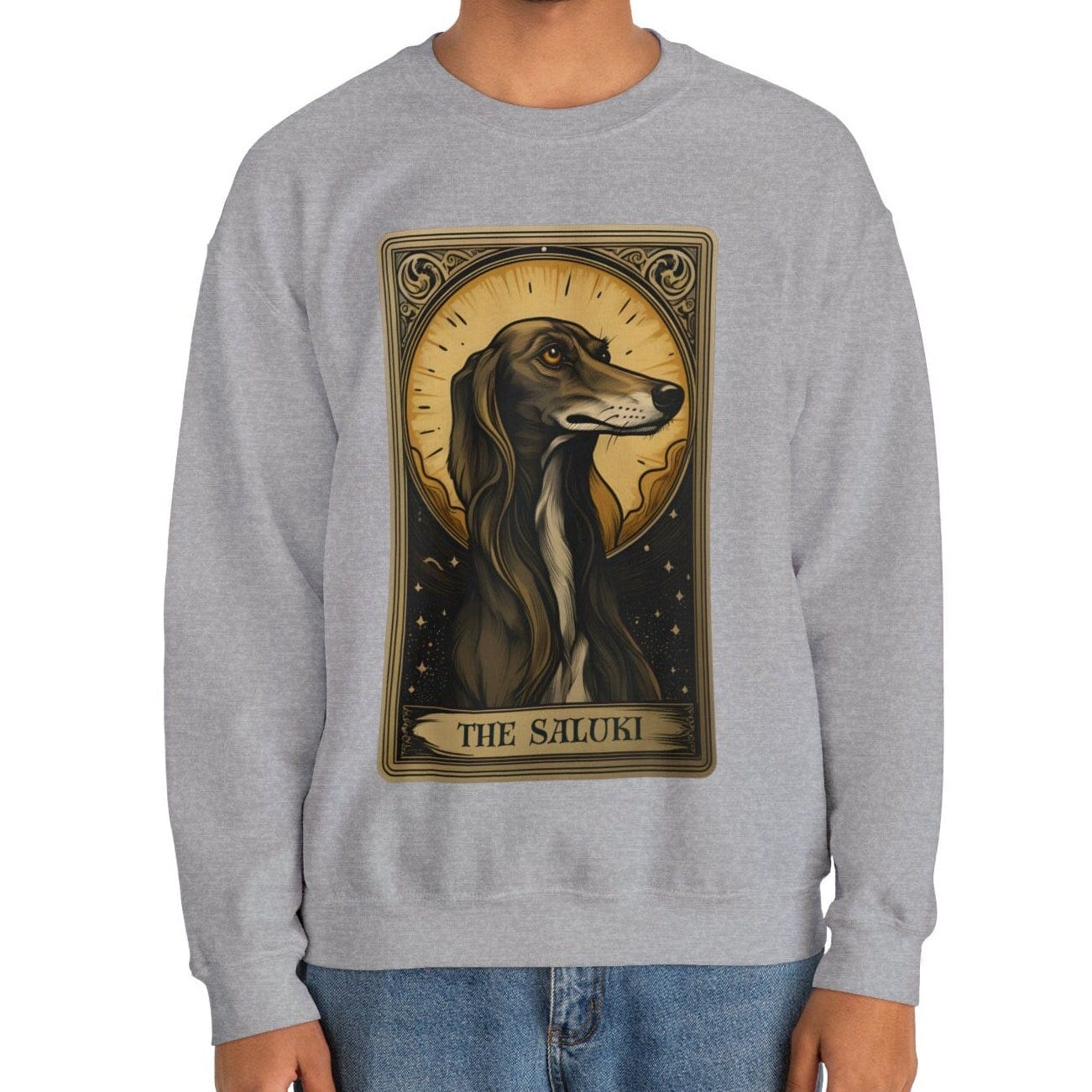 The Saluki Tarot Card Dog Sweatshirt