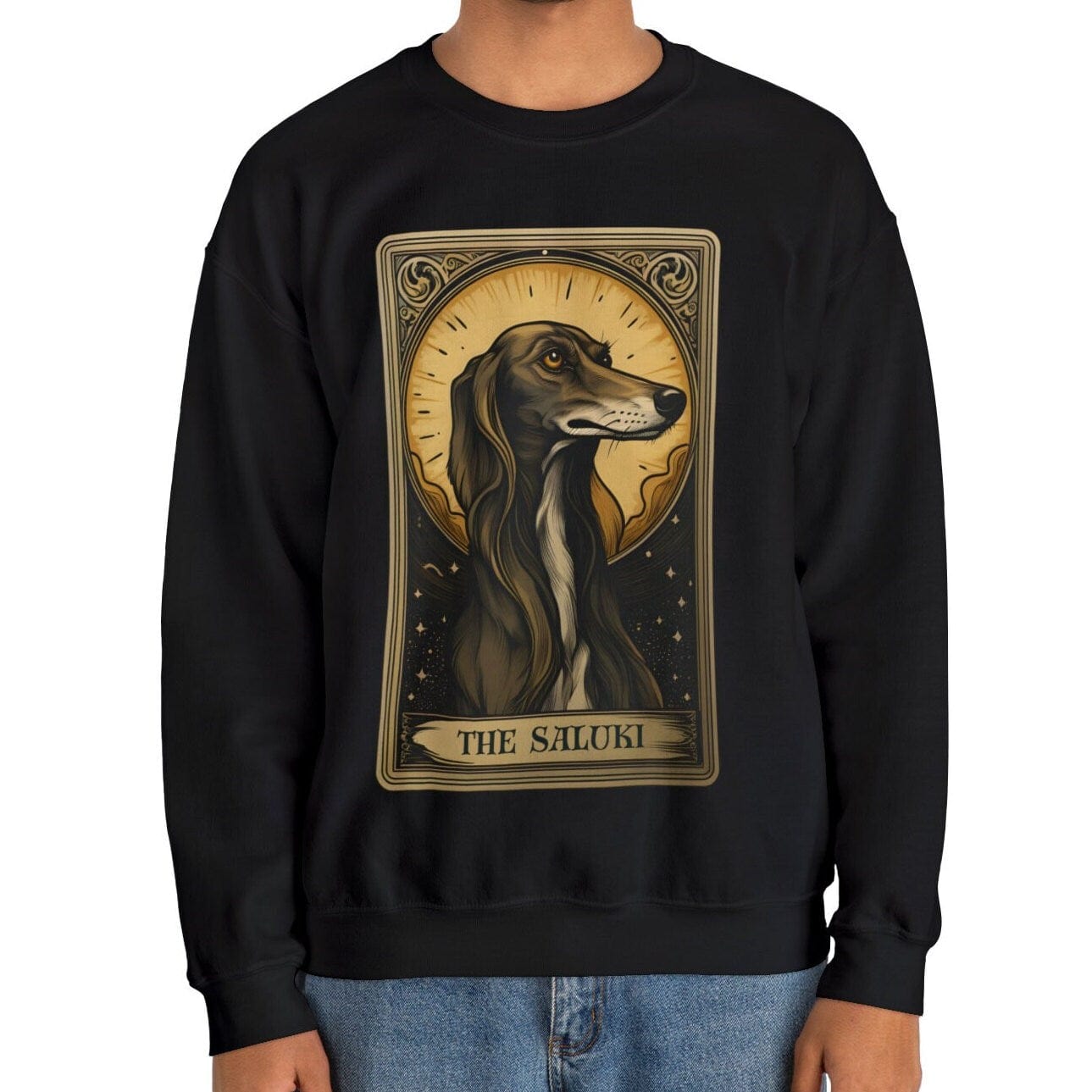 The Saluki Tarot Card Dog Sweatshirt