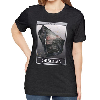 Obsidian Card T-shirt, Crystals