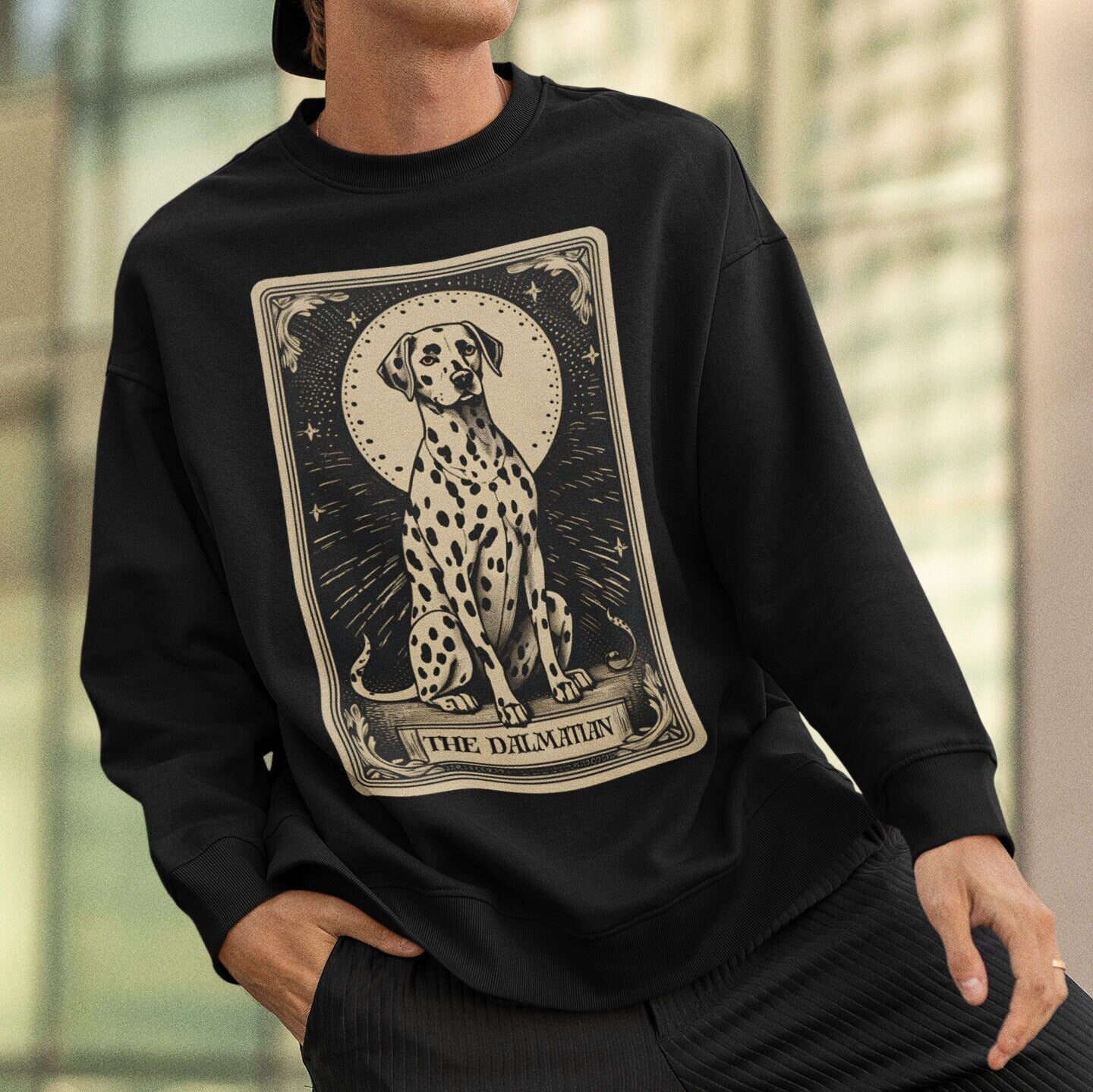 The Dalmatian Tarot Card Dog Sweatshirt