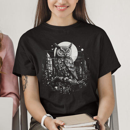 City Owl Black Shirt