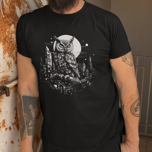 City Owl Black Shirt