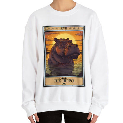 The Hippo Tarot Card Sweatshirt, Hippopotamus