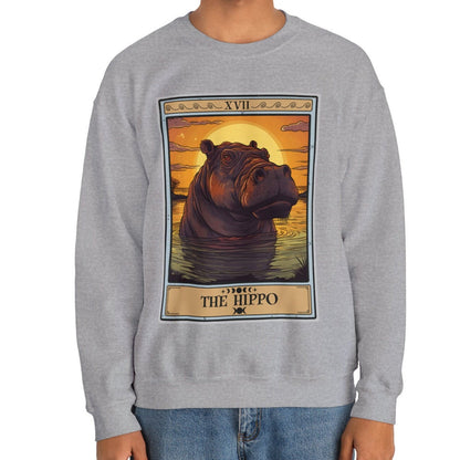 The Hippo Tarot Card Sweatshirt, Hippopotamus