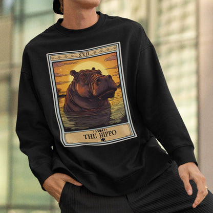 The Hippo Tarot Card Sweatshirt, Hippopotamus