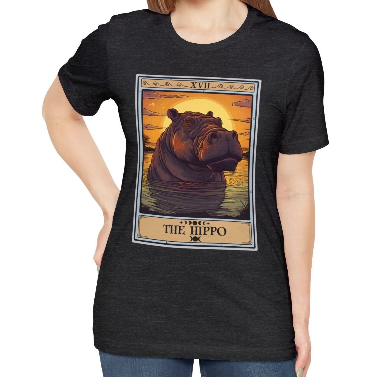 The Hippo Tarot Card Shirt, Hippopotamus Animal