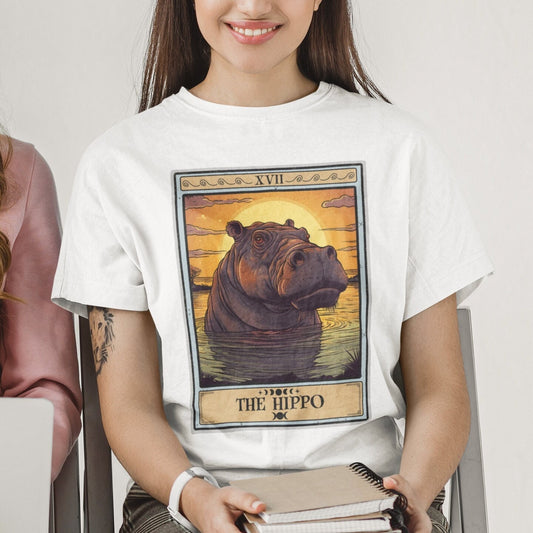 The Hippo Tarot Card Shirt, Hippopotamus Animal