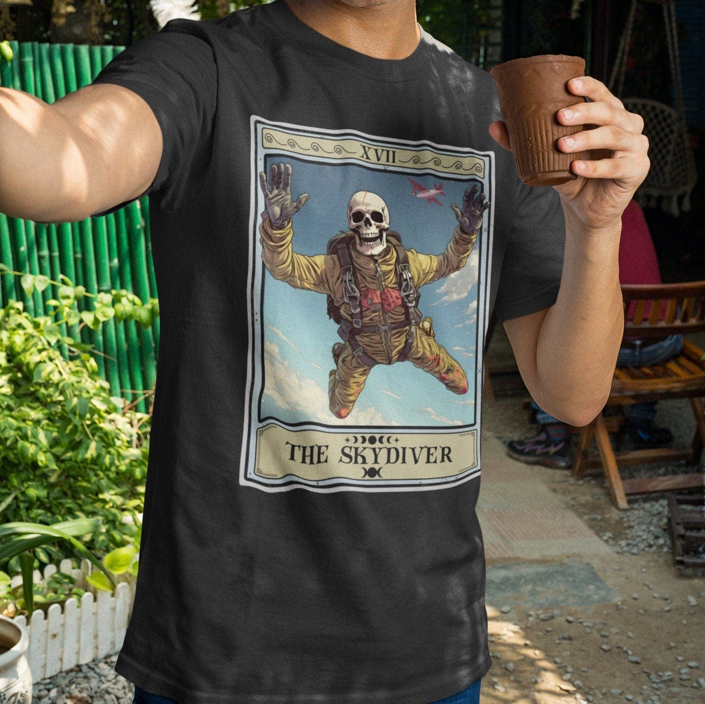 The Skydiver Tarot Card Shirt, Skydiving