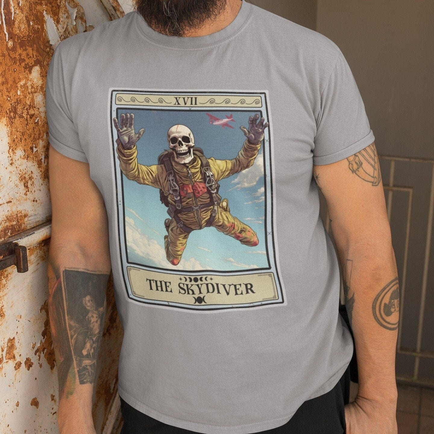 The Skydiver Tarot Card Shirt, Skydiving