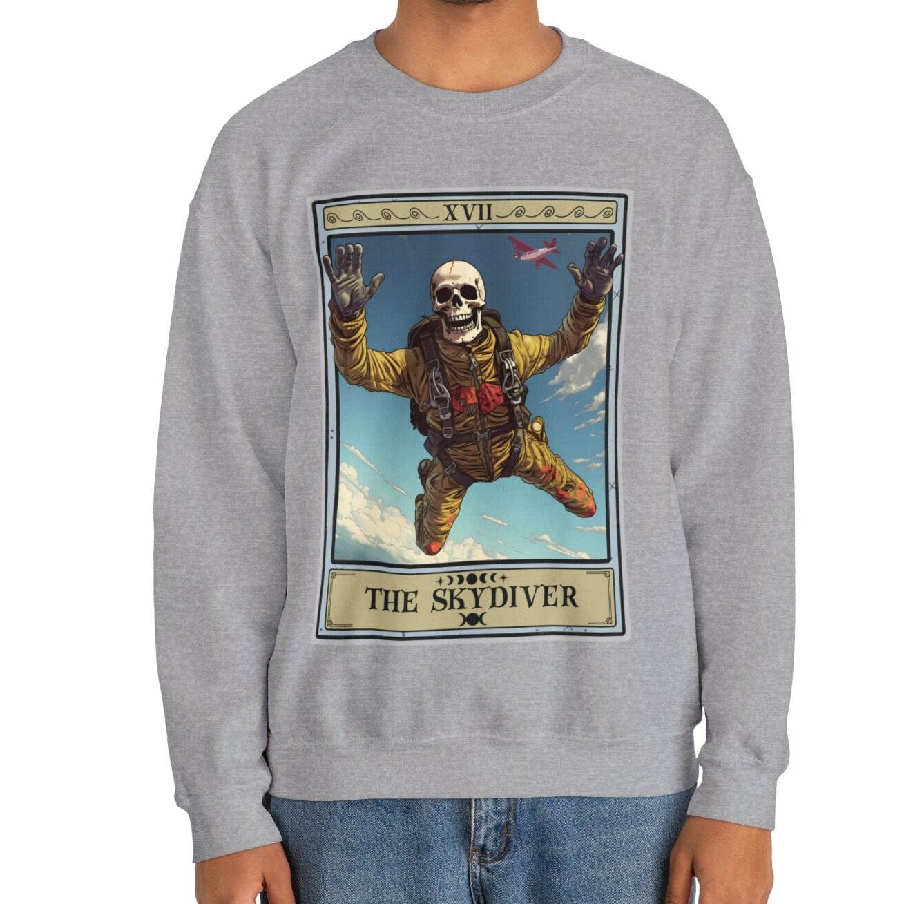 The Skydiver Tarot Card Sweatshirt, Skydiving