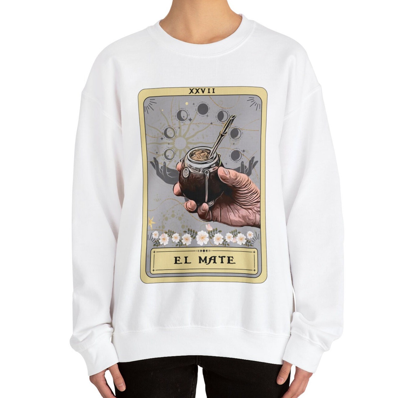 El Mate Tarot Card Sweatshirt, Yerba Mate Lover