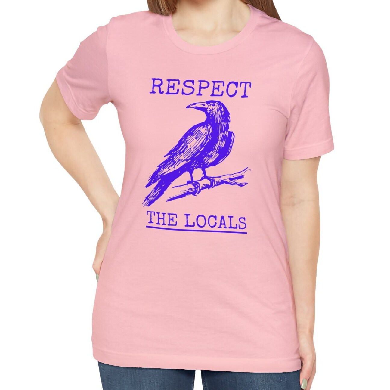 Respect The Locals Raven Shirt, Crow Bird Lover