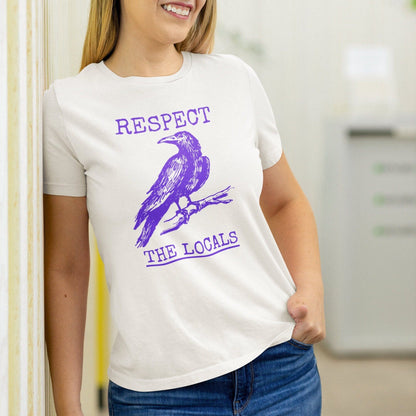 Respect The Locals Raven Shirt, Crow Bird Lover