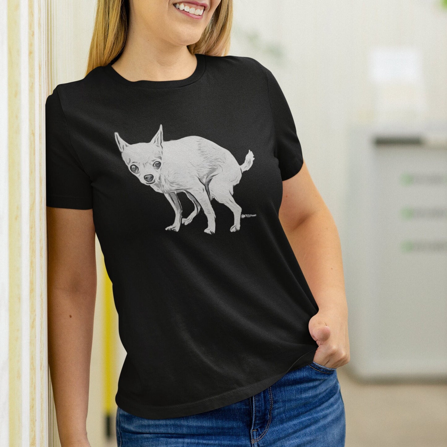 Pooping Chihuahua Shirt, Pooping Dog