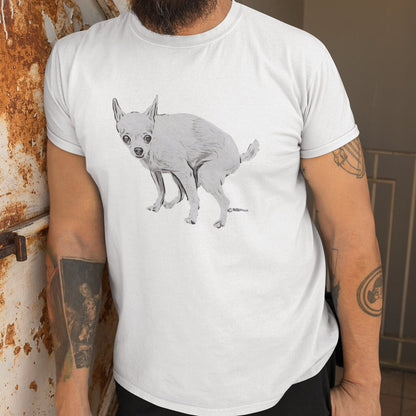 Pooping Chihuahua Shirt, Pooping Dog