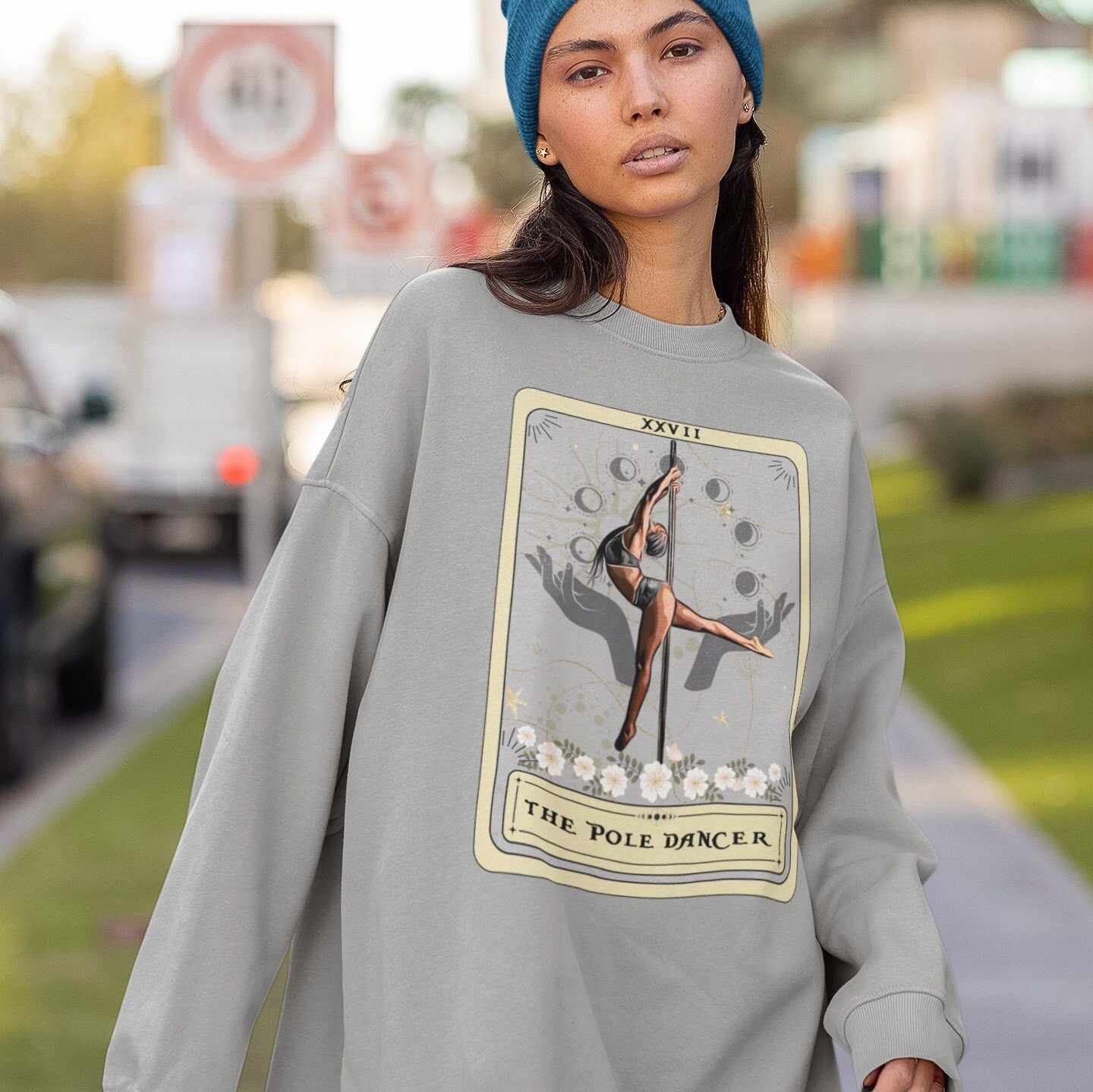 The Pole Dancer Tarot Card Sweatshirt, Pole Dance