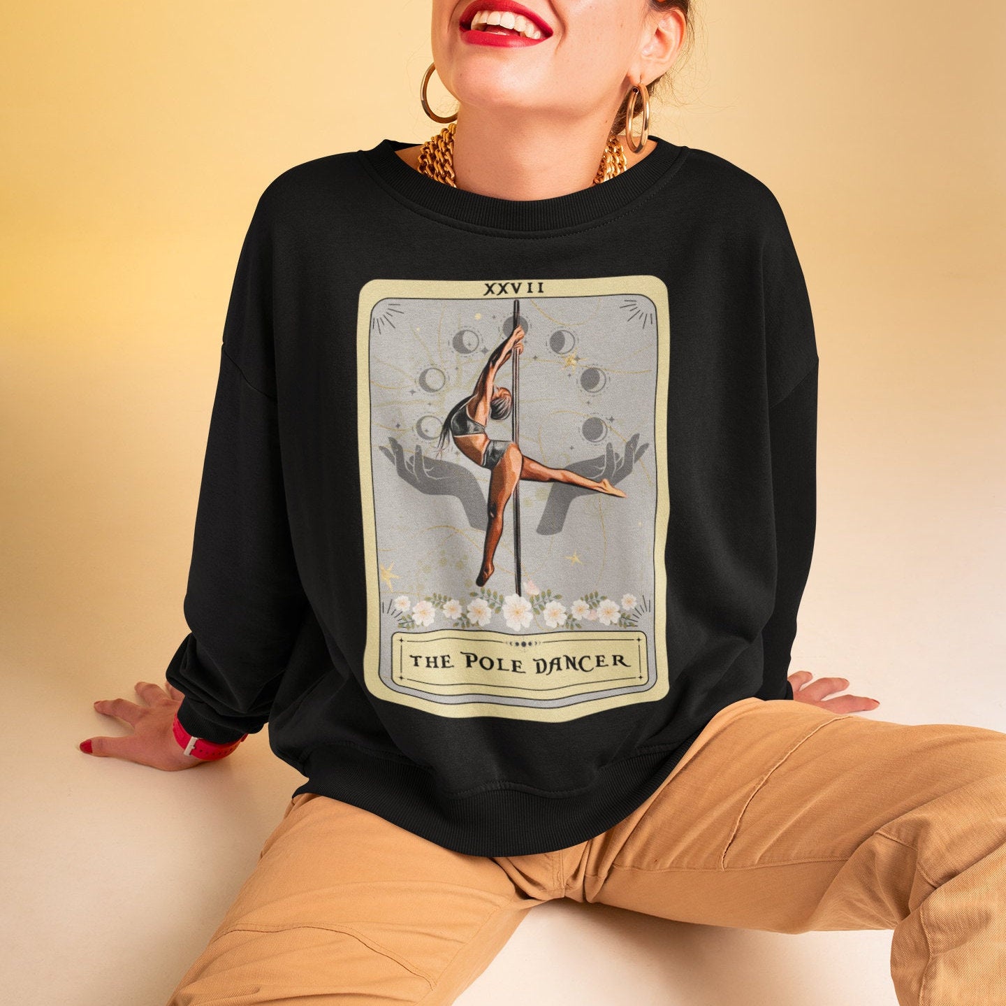 The Pole Dancer Tarot Card Sweatshirt, Pole Dance