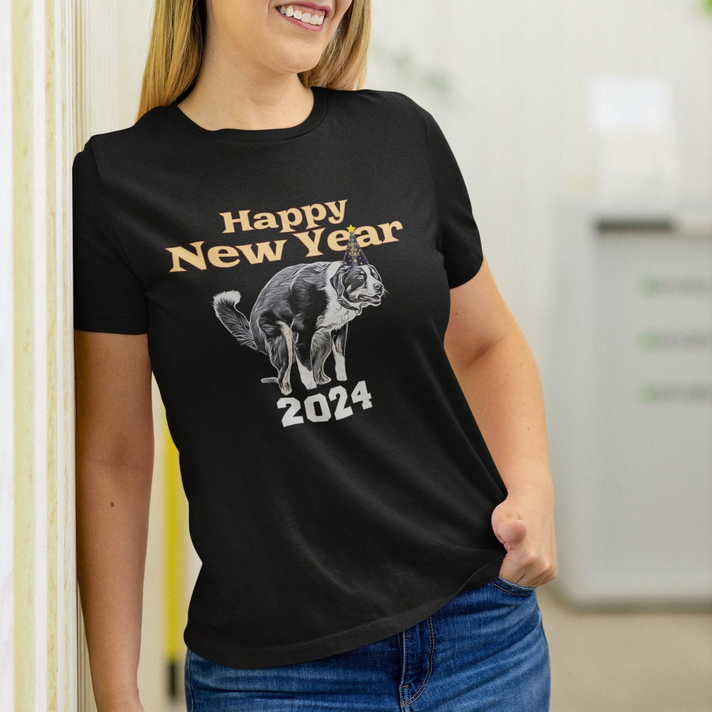 New Year Dog Pooping Shirt, Bernese Mountain Dog