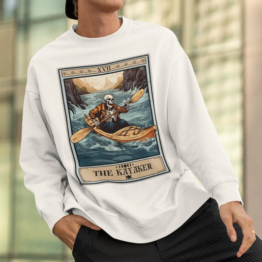 The Kayaker Tarot Card Sweatshirt, Kayaking