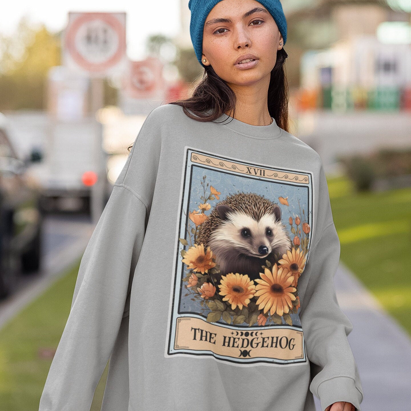 The Hedgehog Tarot Card Sweatshirt, Animal