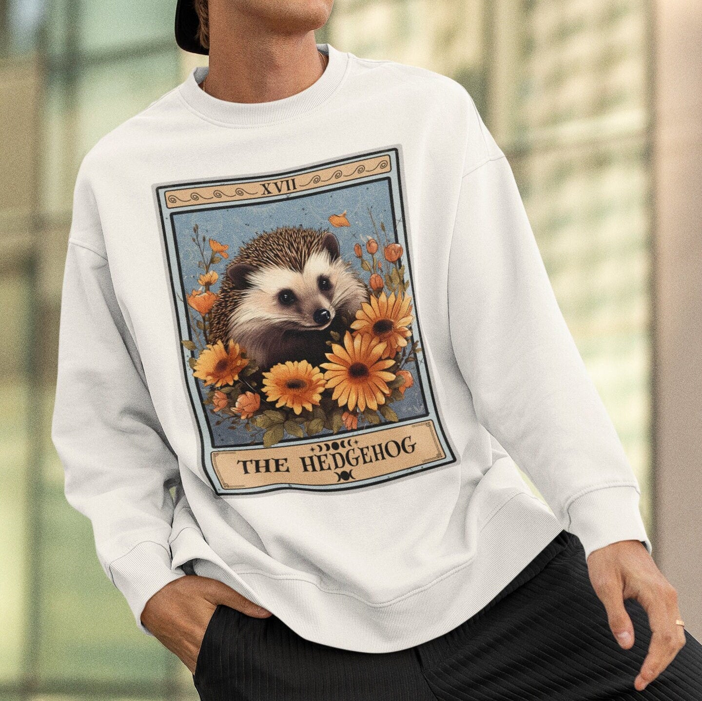 The Hedgehog Tarot Card Sweatshirt, Animal