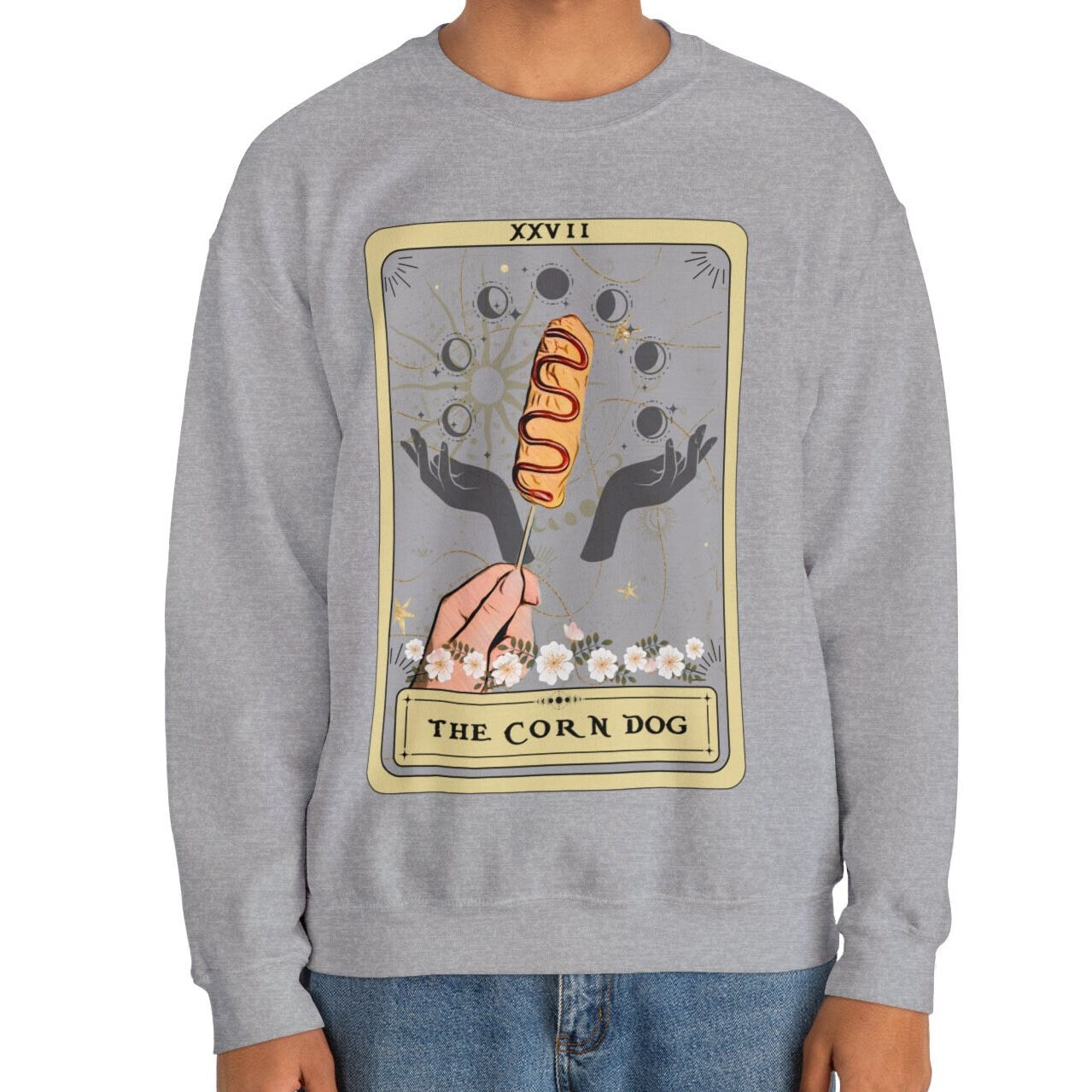 The Corn Dog Tarot Card Sweatshirt