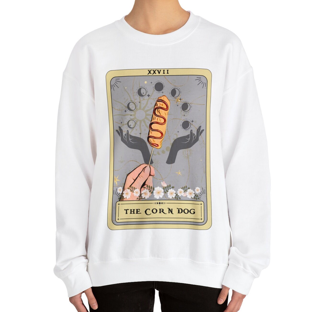 The Corn Dog Tarot Card Sweatshirt