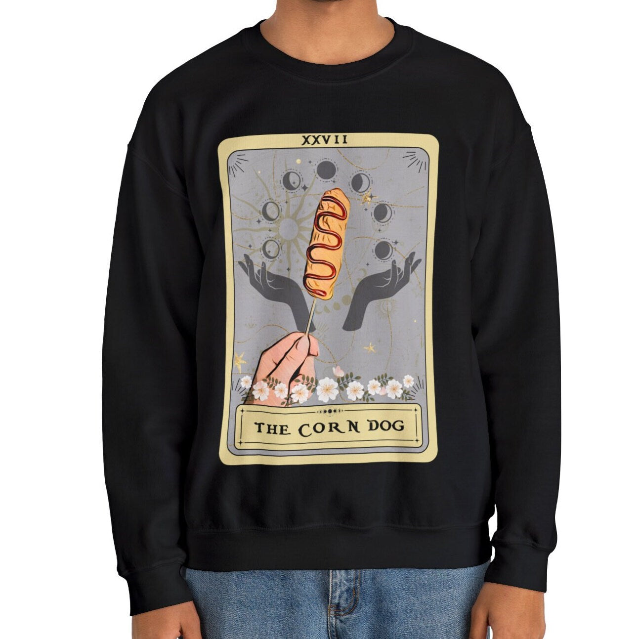 The Corn Dog Tarot Card Sweatshirt