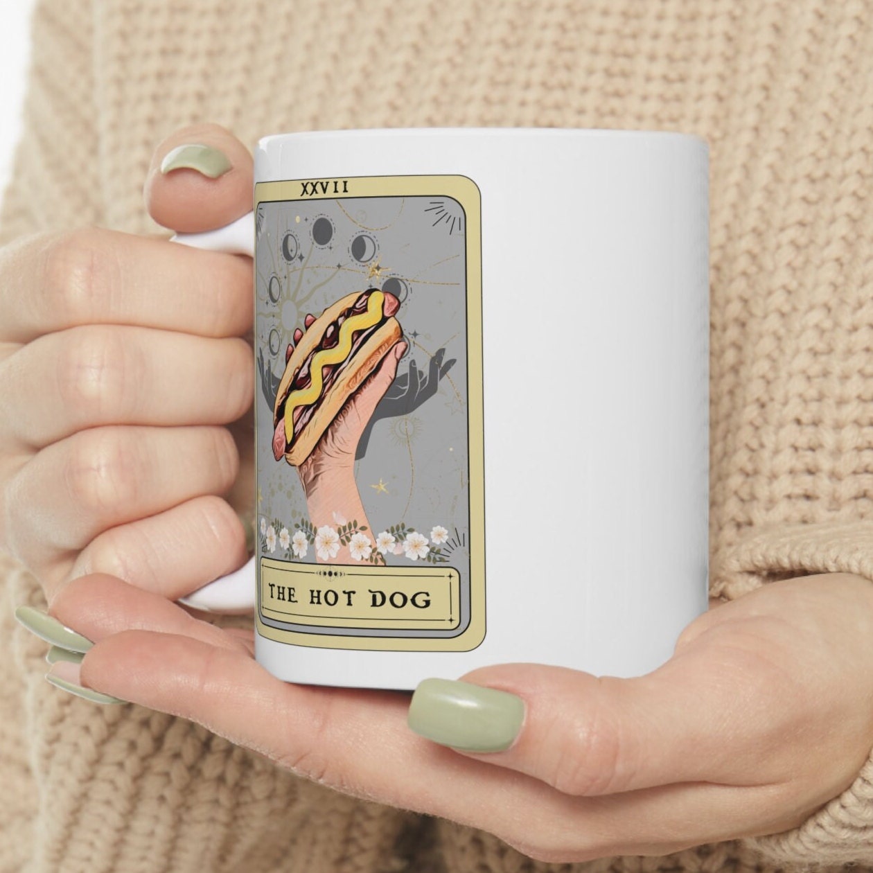 The Hot Dog Tarot Card Mug