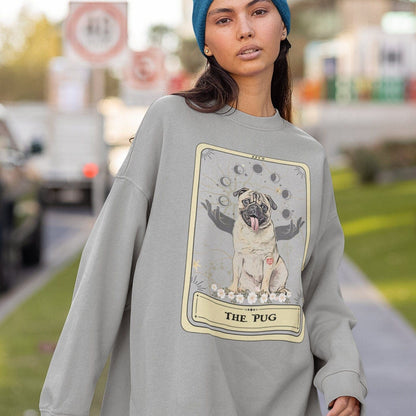 The Pug Tarot Card Sweatshirt, Dog Lover