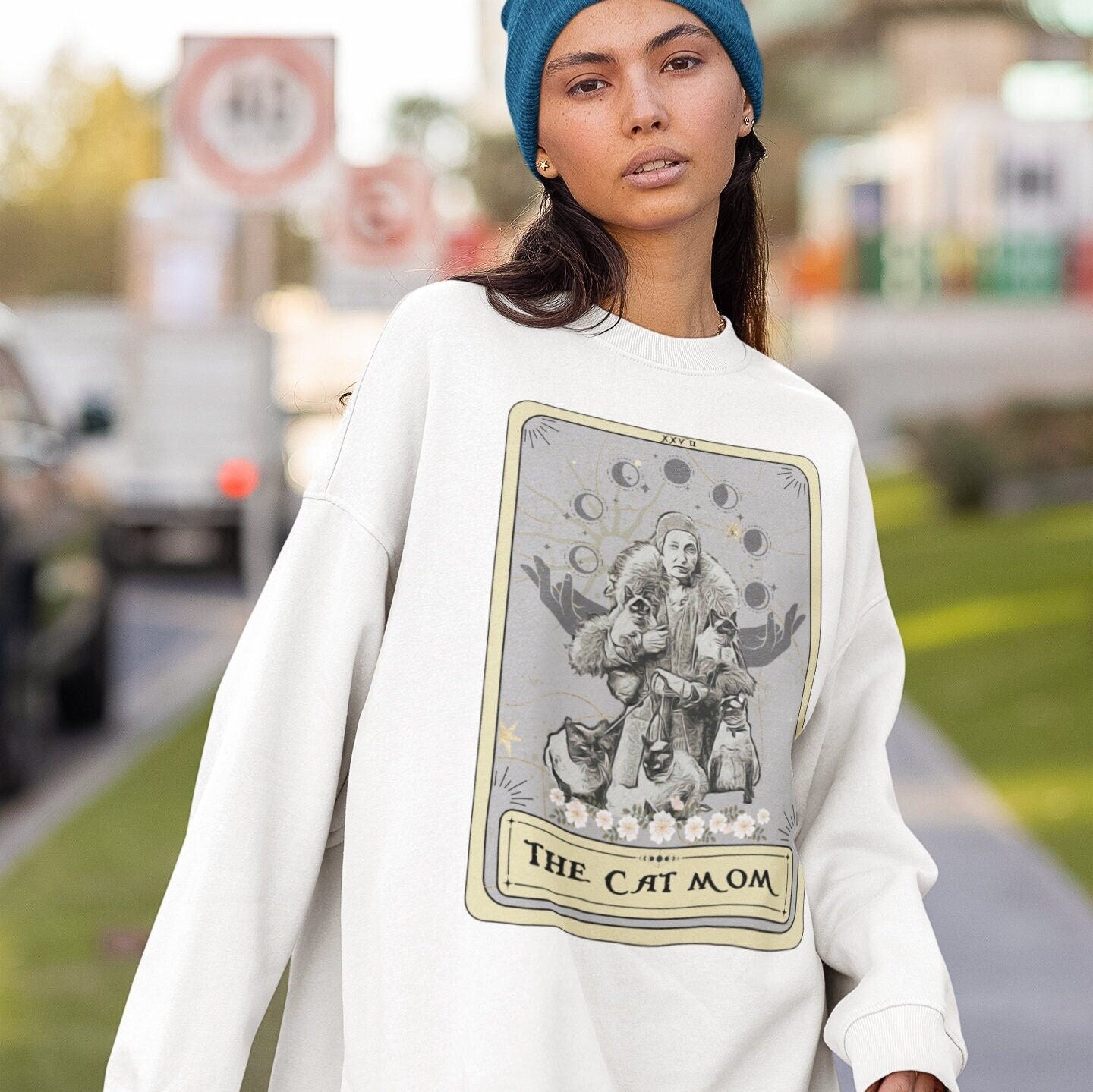 The Cat Mom Tarot Card Sweatshirt