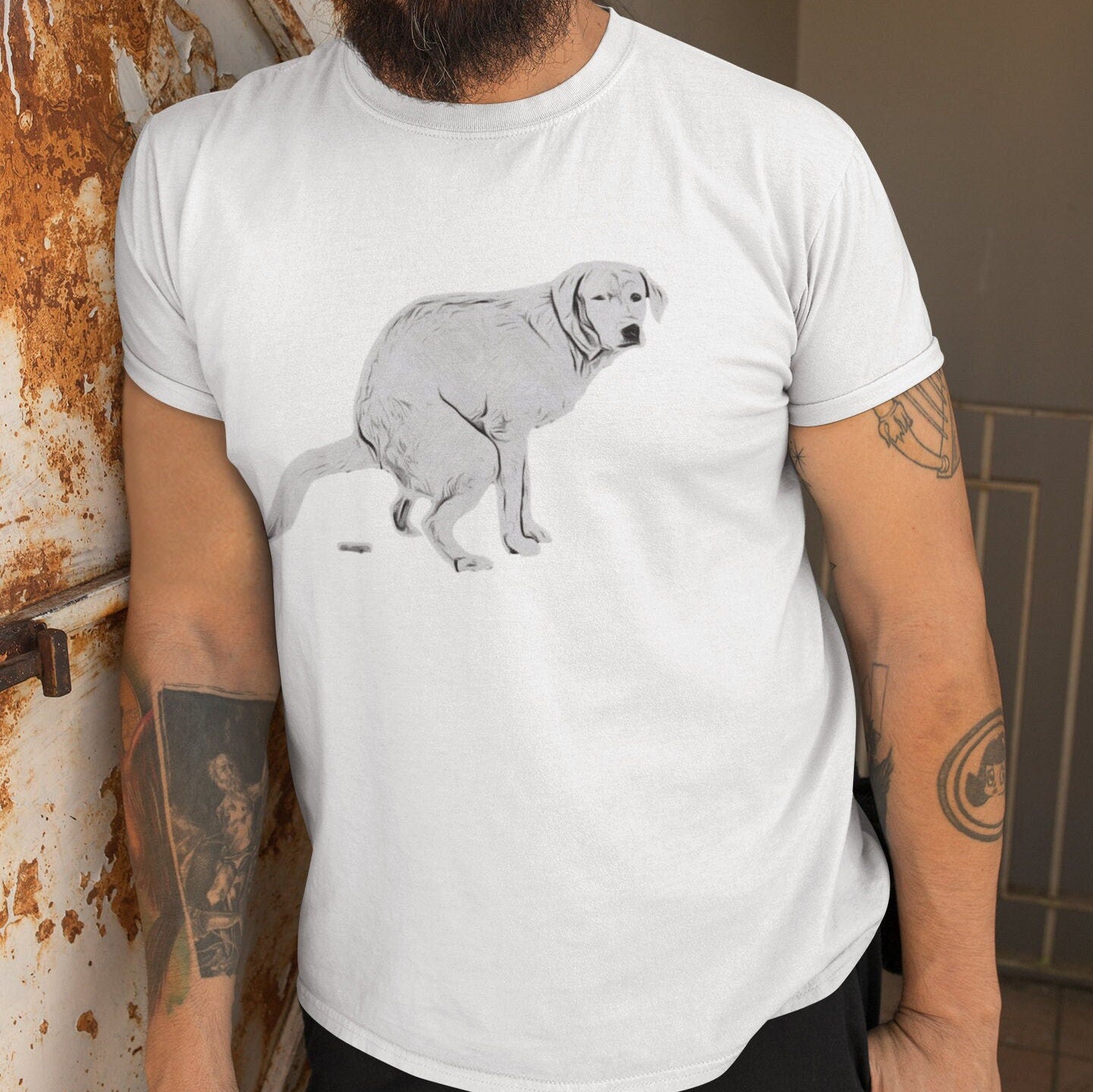 Pooping Dog Shirt, Labrador