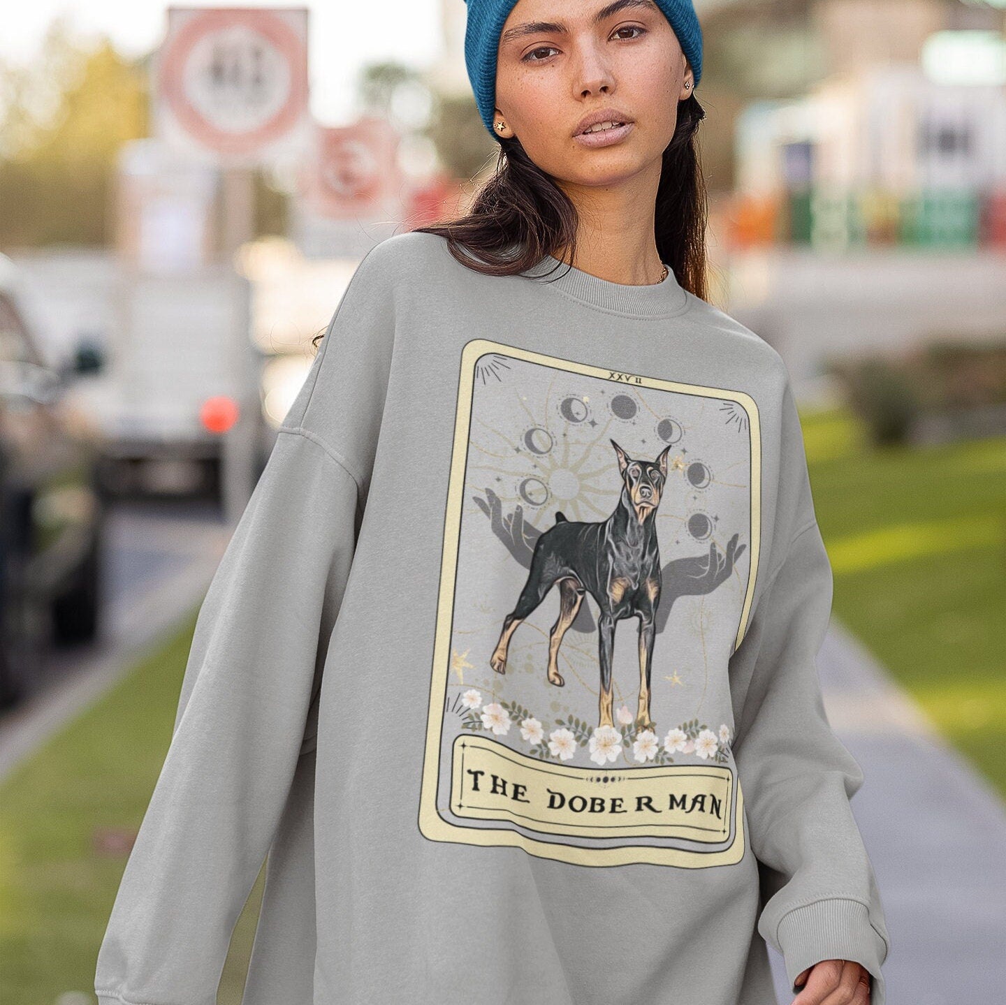 The Doberman Dog Tarot Card Sweatshirt