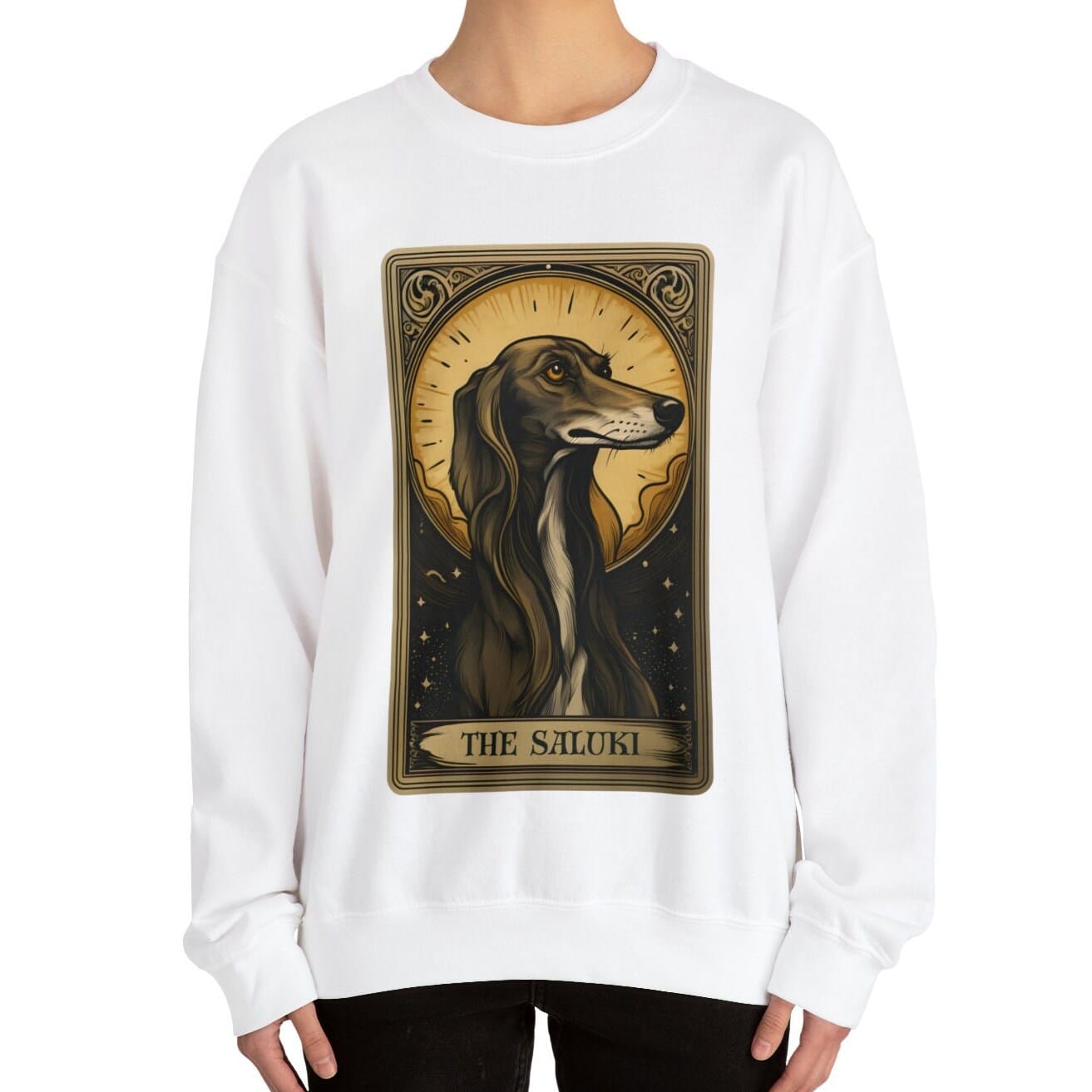 The Saluki Tarot Card Dog Sweatshirt