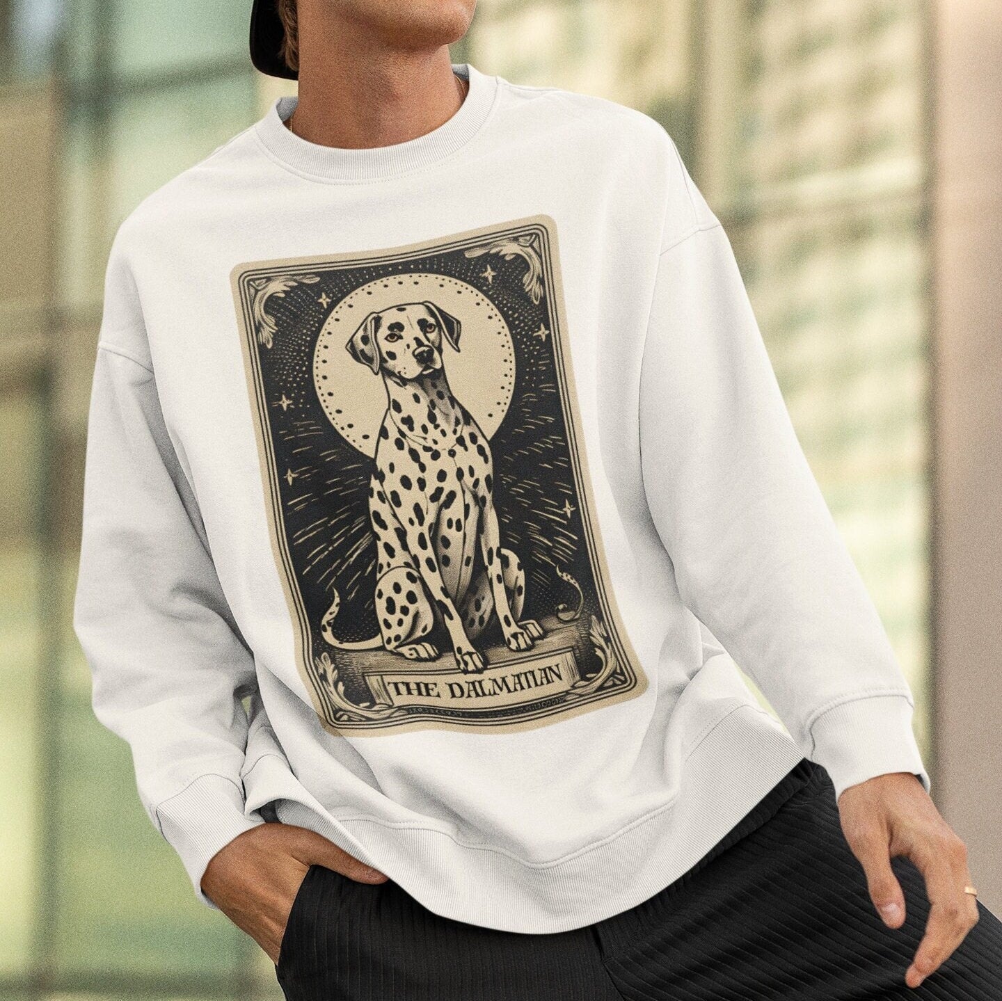 The Dalmatian Tarot Card Dog Sweatshirt