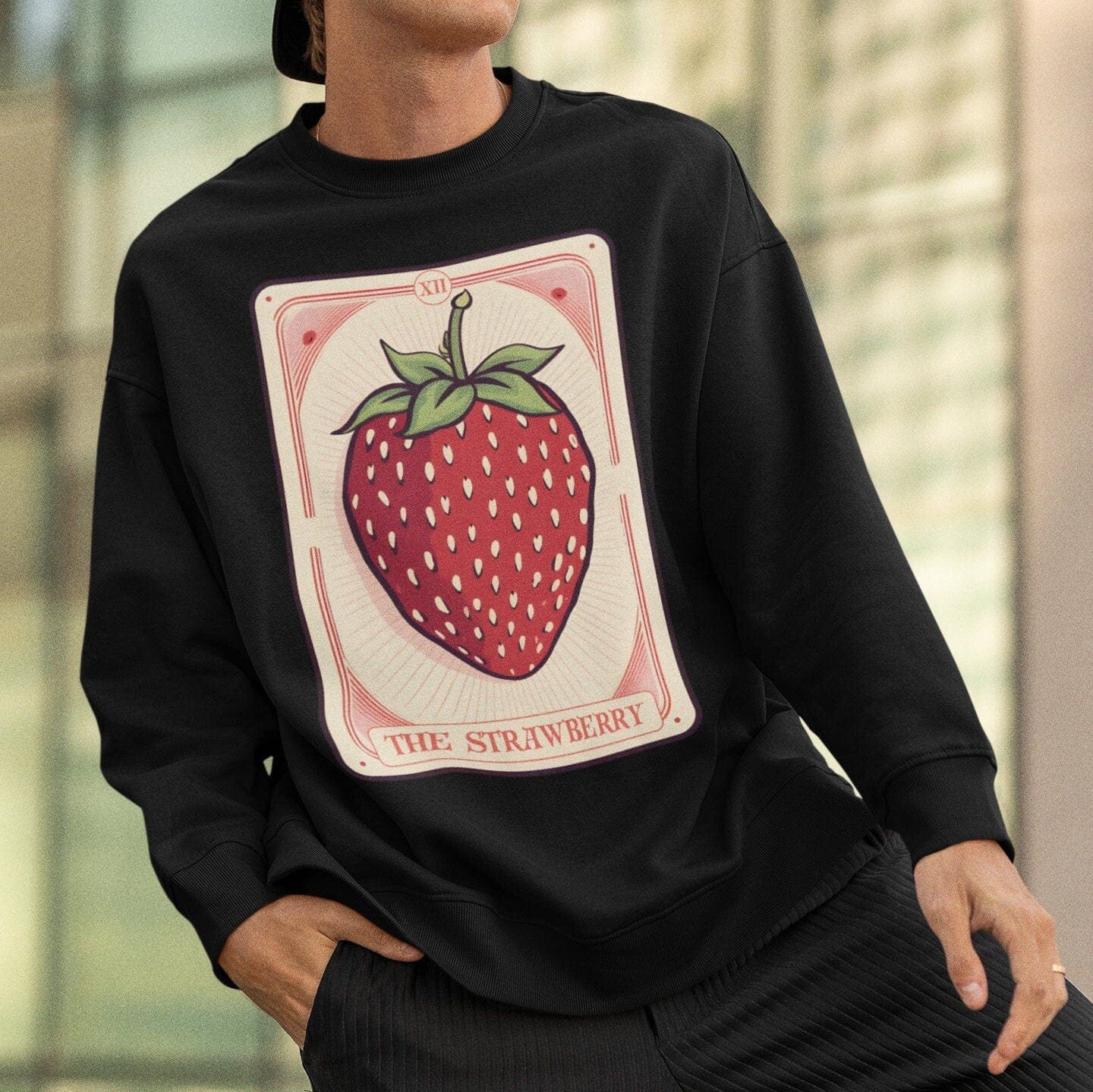 The Strawberry Tarot Card Sweatshirt